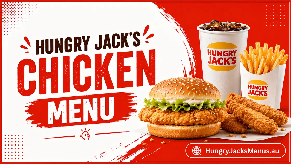 hungry jacks chicken menu