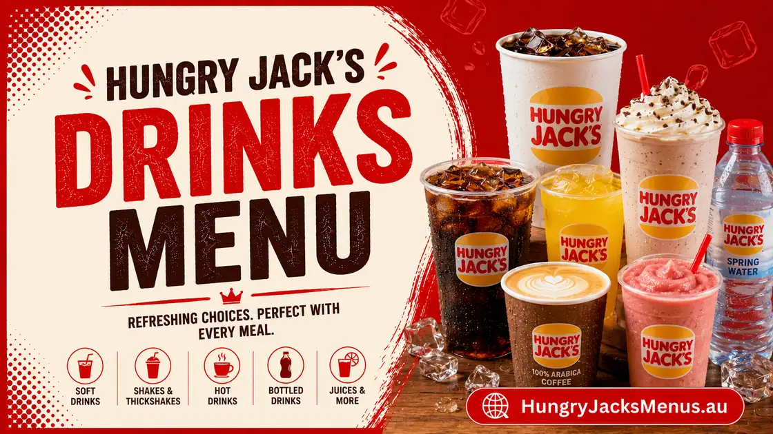 hungry jacks drinks menu
