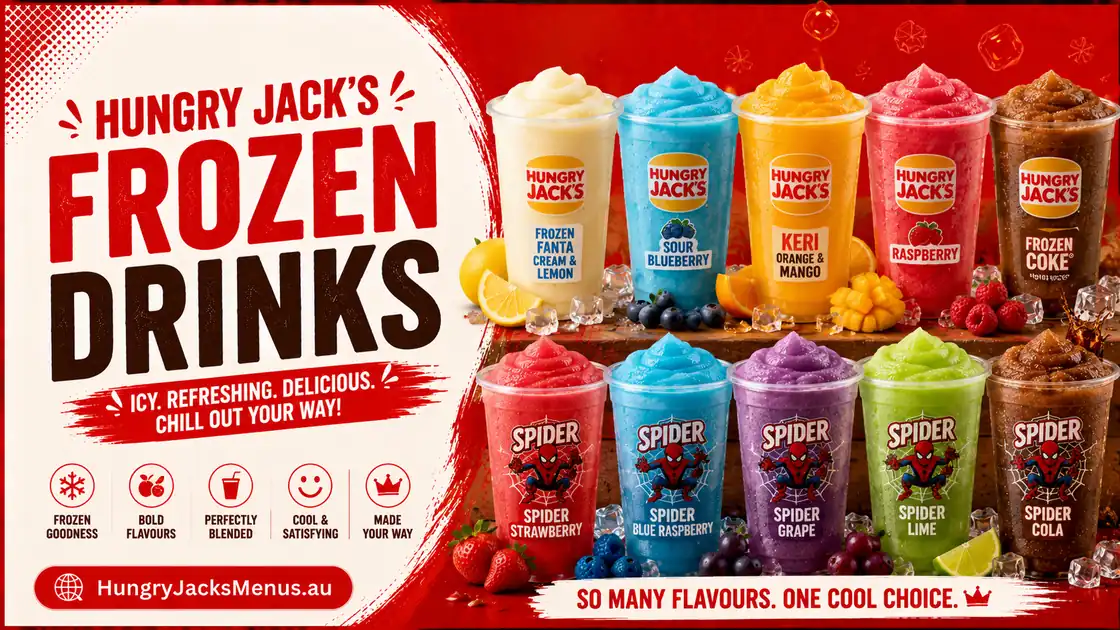 hungry jacks frozen drinks menu