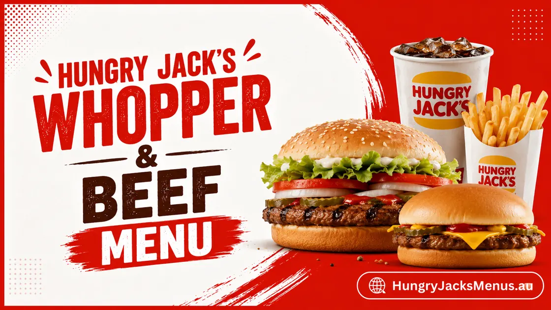 hungry jacks whopper menu