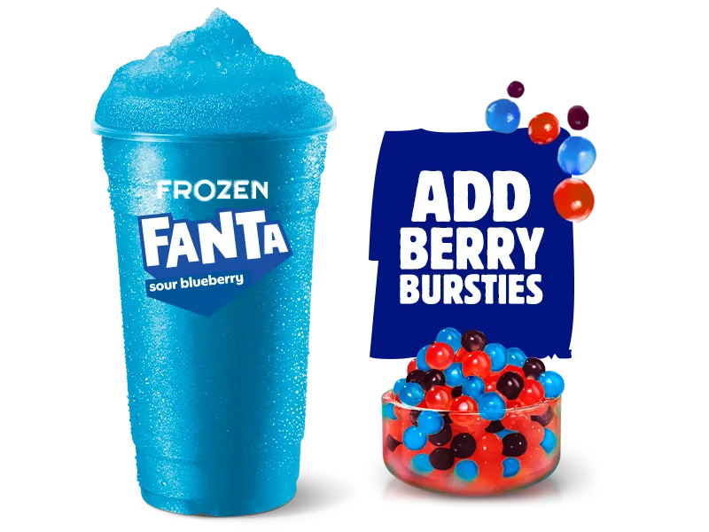 Hungry Jack's Frozen Fanta Sour Blueberry